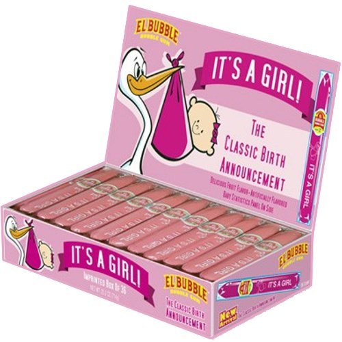 It’s A Girl Bubble Gum Cigars – 36 Count Box logo