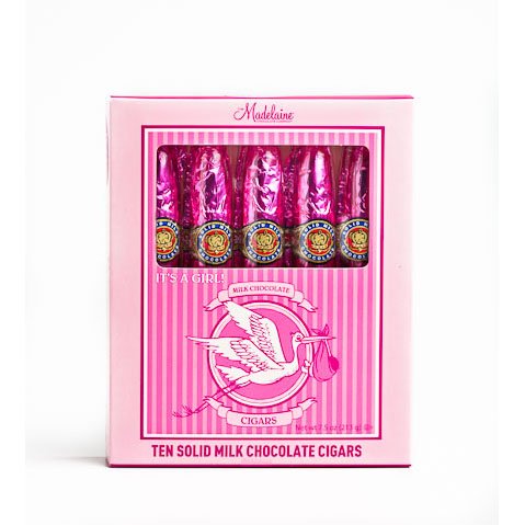 It’s A Girl Pink Chocolate Cigars Box Of 10 – Madelaine Chocolate logo