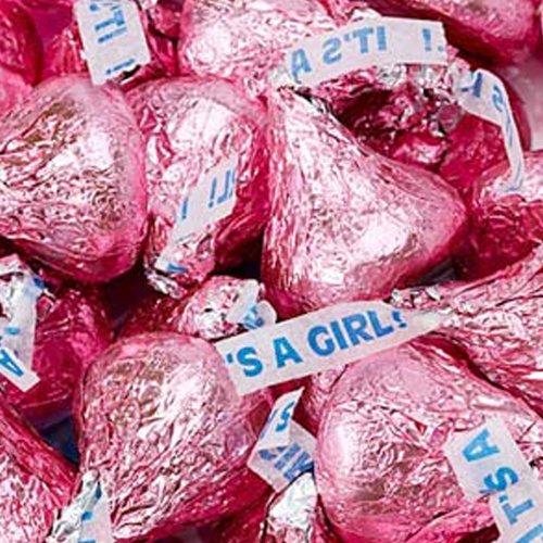 Its A Girl Pink Hershey’s Kisses 1lb Bag logo