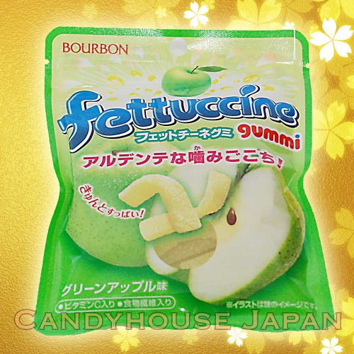 Japan Bourbon Fettuccine Gummy Green Apple Gummy Japanese Gumi Candy logo