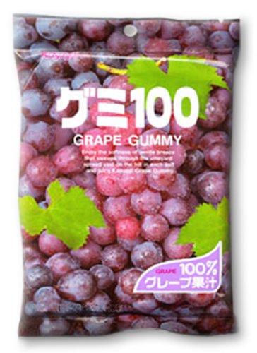 Japanese Fruit Gummy Candy From Kasugai – Grape – 107g logo