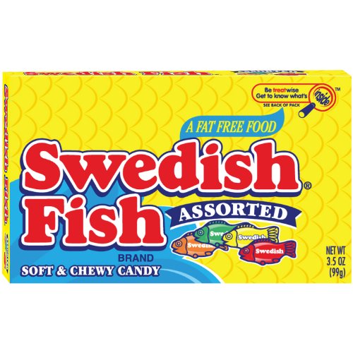 Jaret Swedish Fish Assorted Flavors, 3.5-ounces (Pack of 12) logo