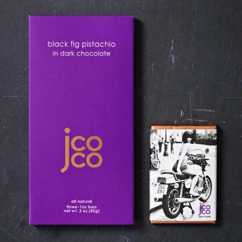 Jcoco Black Fig Pistachio Dark Chocolate Bar 3oz (6-pack) logo