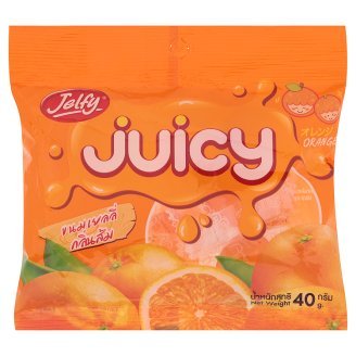 Jelfy Juicy 10% Pineapple Juice Mixed Orange Flavour Jelly 40g X 6 Packs logo