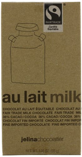 Jelina’s Milk Chocolate Bar, 3.35 Ounce (Pack of 8) logo
