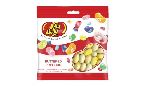 Jelly Belly Buttered Popcorn 12 Pack of 3.5oz Bags logo