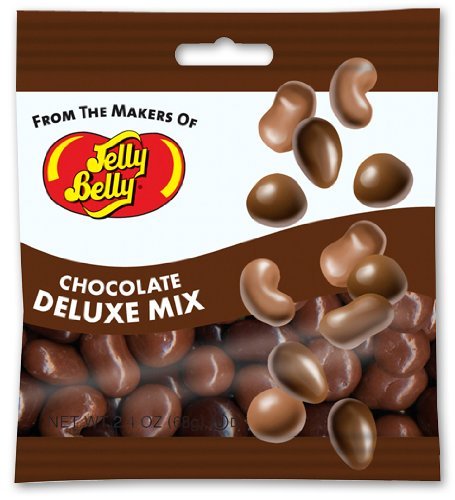 Jelly Belly Chocolate Deluxe Mix – 2.4 Oz Bag (Pack of 12) logo