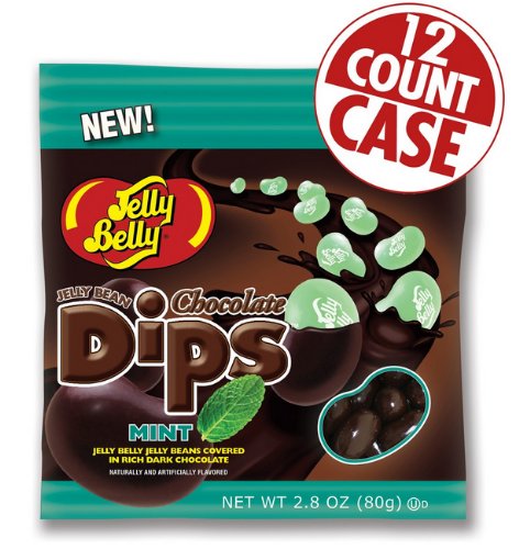 Jelly Belly Chocolate Dips Mint 2.8 Ounce Bags (Pack of 12) logo