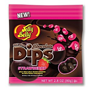 Jelly Belly Chocolate Dips, Strawberry 2.8 Oz – Pack of 12 logo