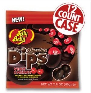 Jelly Belly Chocolate Dips Very Cherry 2.8 Ounce Bags (Pack of 12) logo