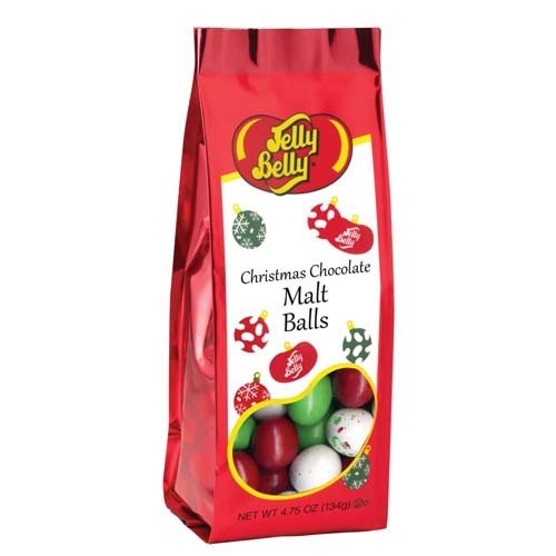 Jelly Belly Christmas Chocolate Maltz Balls 4.75 Oz logo