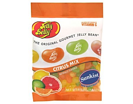 Jelly Belly, Gourmet Jelly Bean, Sunkist Citrus Mix, 6.5oz Bag (Pack of 6) logo