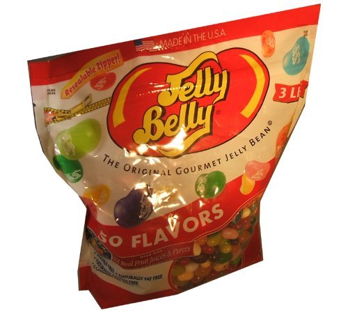 Jelly Belly Jelly Beans 50 Flavor Original Gourmet Jelly Beans 3 Pound Resealable Value Bag logo