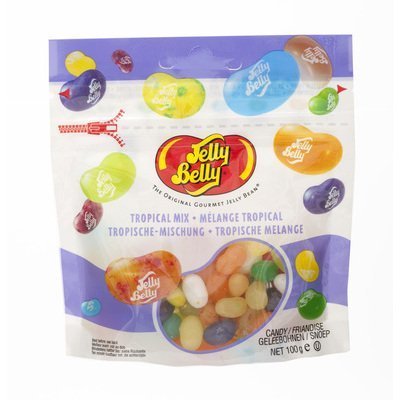 Jelly Belly Jelly Beans Candy 100g. (Pack of 2) (tropical Mix) logo