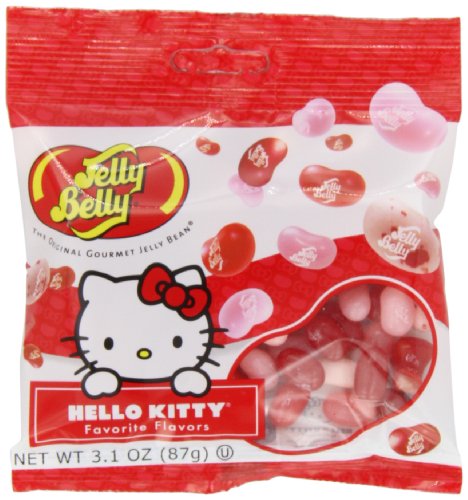 Jelly Belly Jelly Beans, Hello Kitty Favorite Flavors, 3.1 ounce Bags (Pack of 12) logo