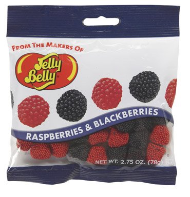 Jelly Belly Raspberries and Blackberries, 2.75 ounce Bag (1 Bag) logo