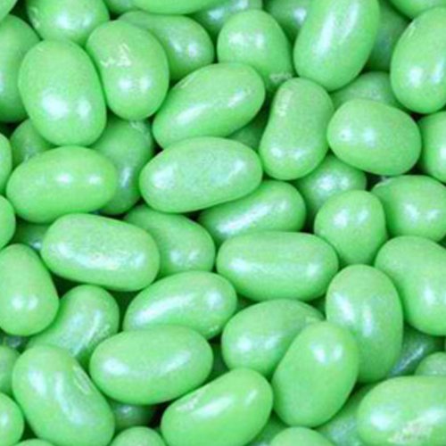 Jelly Belly Shimmer Pearlescent Jewel Green Sour Apple Jelly Beans 5lb Bag logo