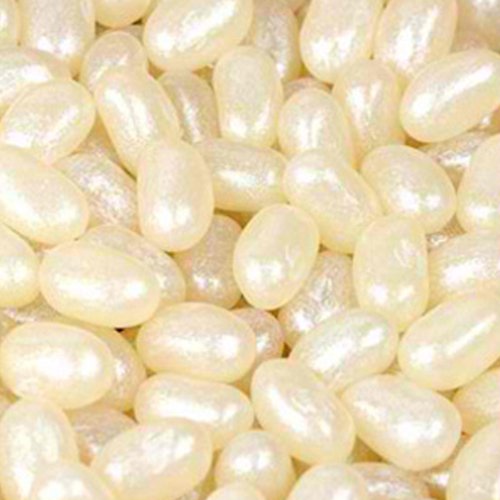 Jelly Belly Shimmer Pearlescent Jewel Off White Cream Soda Jelly Beans 1lb Bag logo