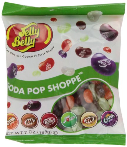 Jelly Belly Soda Pop Shoppe Jelly Beans, Assorted Flavors, 7 ounce Bags (Pack of 12) logo