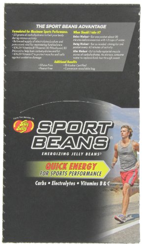 Jelly Belly Sport Beans, Orange Energizing Jelly Beans, 1 ounce Bags (Pack of 24) logo