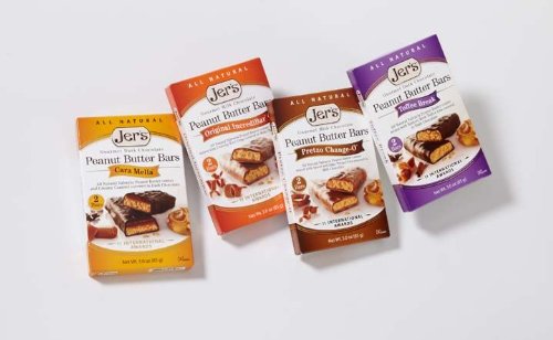 Jer’s All Natural Peanut Butter Bars Assorted Collection 4 Pack (8 Bars) logo