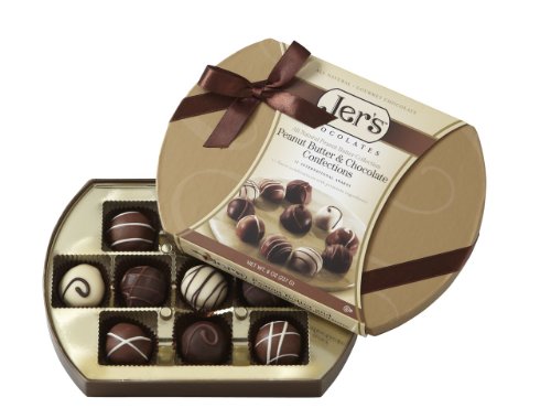 Jer’s Chocolates 11 Piece Gift Box (8oz) Elegant Gold logo