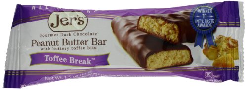 Jer’s Chocolates Bar, Toffee Break, 1.5 Ounce (Pack of 12) logo