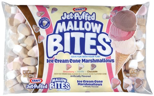 Jet-puffed, Mallow Bites Ice Cream Cone Marshmallows, 8oz Bag (Pack of 4) logo