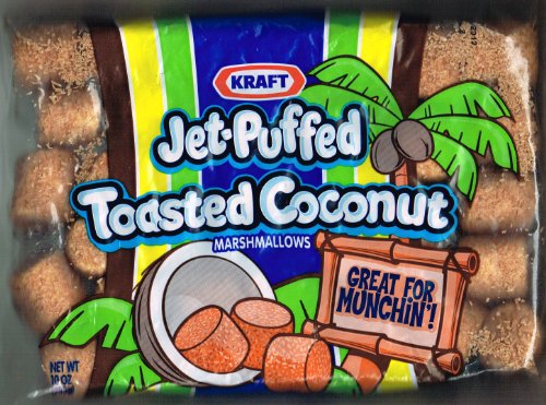 Jet-puffed Toasted Coconut Marshmallows 10 Ounces (2 Bags) logo