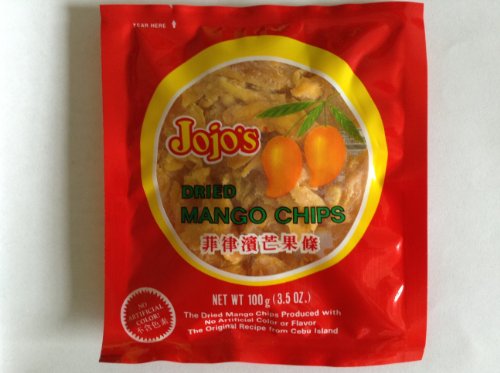 Jojo’s Dried Mango Chips – 3 X 3.5 Oz / 3 X 100 G – Product Of The Philippines logo