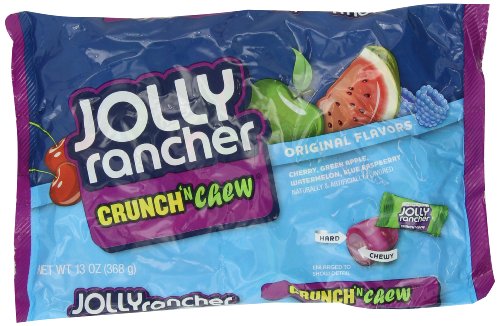 Jolly Rancher Crunch ‘n Chew Assortment (cherry, Watermelon, Blue Raspberry & Green Apple), 13 ounce Bags (Pack of 6) logo