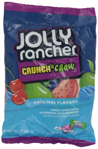 Jolly Rancher Crunch ‘n Chew Assortment (cherry, Watermelon, Blue Raspberry & Green Apple), 6.5 ounce Peg Bags (Pack of 12) logo