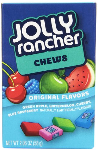 Jolly Rancher Fruit Chews (cherry, Watermelon, Blue Raspberry & Green Apple), 2.06 ounce Boxes (Pack of 24) logo