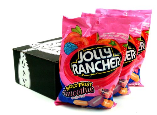 Jolly Rancher Fruit Smoothie Hard Candy 6.5oz Bag, Pack of 3 In A Gift Box logo