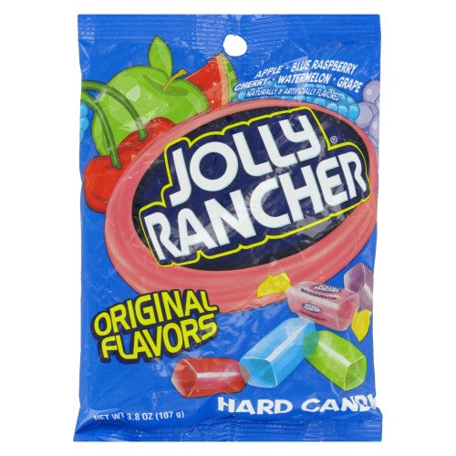 Jolly Rancher Original Candy Apple Blue Raspberry Grape Cherry Watermelon 3.8 Oz Bag logo