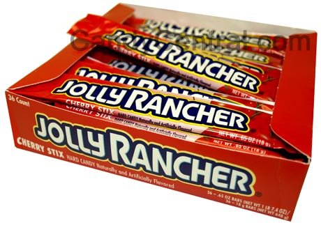 Jolly Rancher Stix Cherry – Hershey logo