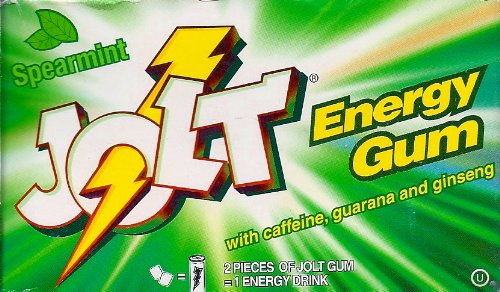 Jolt Energy Gum Same Jolt As Jolt Cola With Caffeine,guarana & Ginseng 48 Pieces Spearmint logo