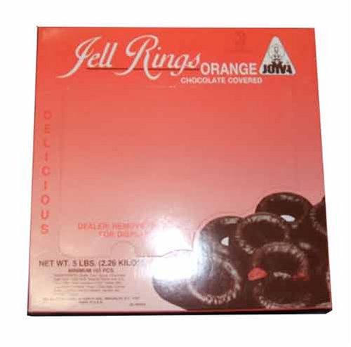 Joyva Chocolate Covered Orange Jell Rings – 5 Pound Box logo