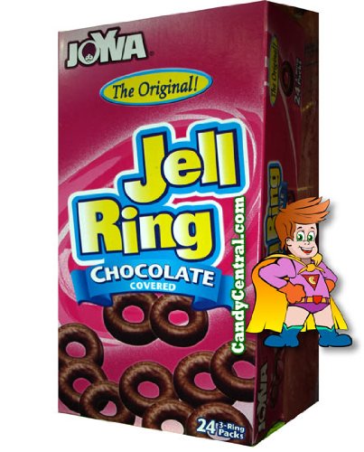 Joyva Jell Rings, Chocolate Covered, 3 Ring Pack, 1.35-ounces (Pack of 24) logo