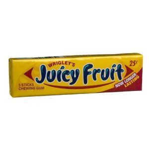 Juicy Fruit Chewing Gum 5 Sticks 40 Count (Pack of 2) logo