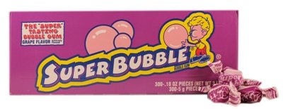 Juicy Super Bubble Grape Bubble Gum 300ct logo