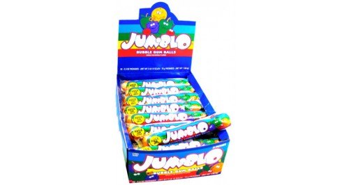 Jumblo Bubble Gum Balls Colorful Of Assorted Fruit Flavored – 24 Counts Of 2.5 Oz Bag logo