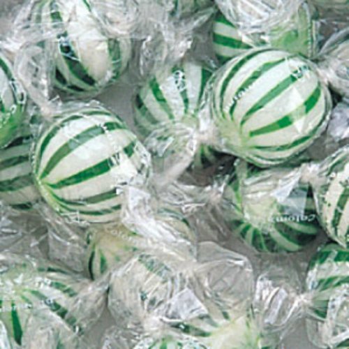 Jumbo Green & White Spearmint Hard Candy Balls 120 Count Bag logo