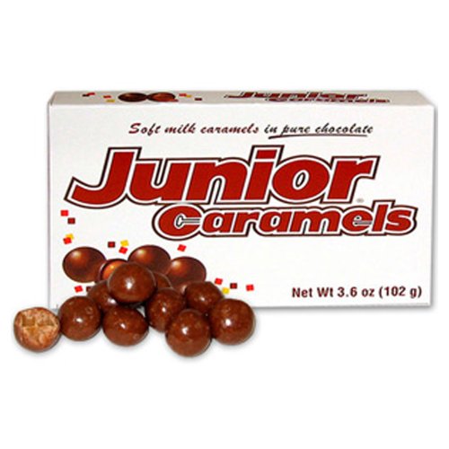 Junior Caramels Candy 3.6 Ounce Theater Size Packs 12 Boxes logo