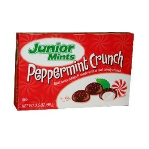 Junior Mints, Peppermint Crunch, Limited Edition, Theater Box Candy, 3.5oz Box (Pack of 4) logo