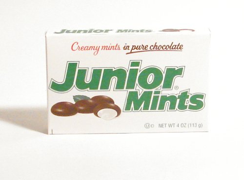 Junior Mints Single-8 Count Case-individual 4oz Movie Theatre Size Boxes logo