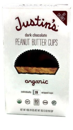 Justin’s Organic Dark Chocolate Peanut Butter Cups – 28 (0.5 Ounce Cups) Individually Wrapped – Enjoy Organic Chocolate Combined With Organic Peanut Butter For Peanut Butter Cup Perfection! logo