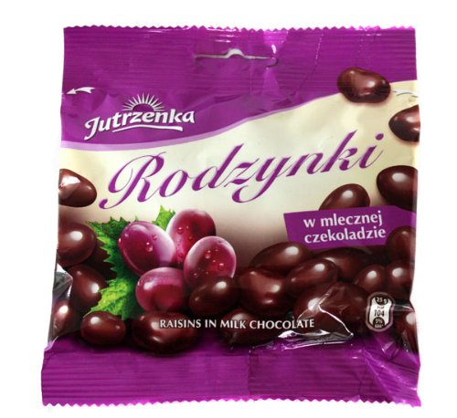 Jutrzenka Raisins In Milk Chocolate (80g/2.8oz) logo