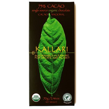 Kallari Organic Single Source Chocolate Bar 75% Cacao logo