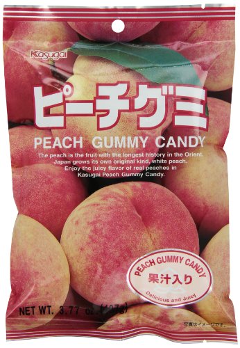 Kasugai Gummy Candy, Peach, 3.77 ounce Packages (Pack of 12) logo